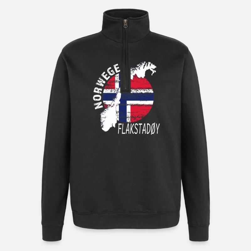 FLAKSTADØY - Quarter-Zip-Sweatshirt - Schwarz