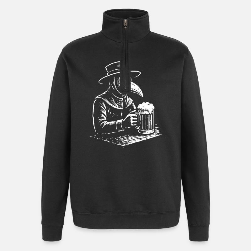 Pestdoktor Cheers Design - Quarter-Zip-Sweatshirt - Schwarz