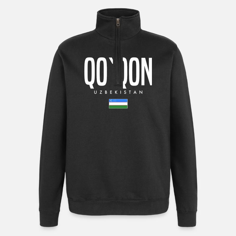 Qo'qon Usbekistan - Quarter-Zip-Sweatshirt - Schwarz