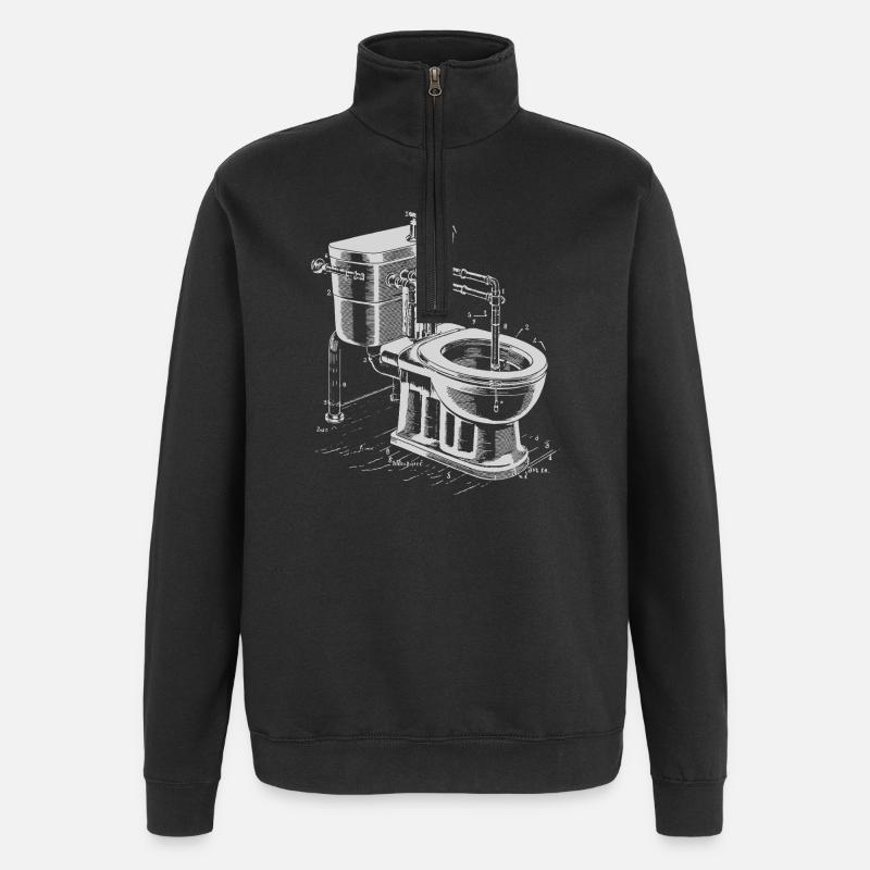 Plan de toilette Steampunk - Sweat à zip 1/4 - noir