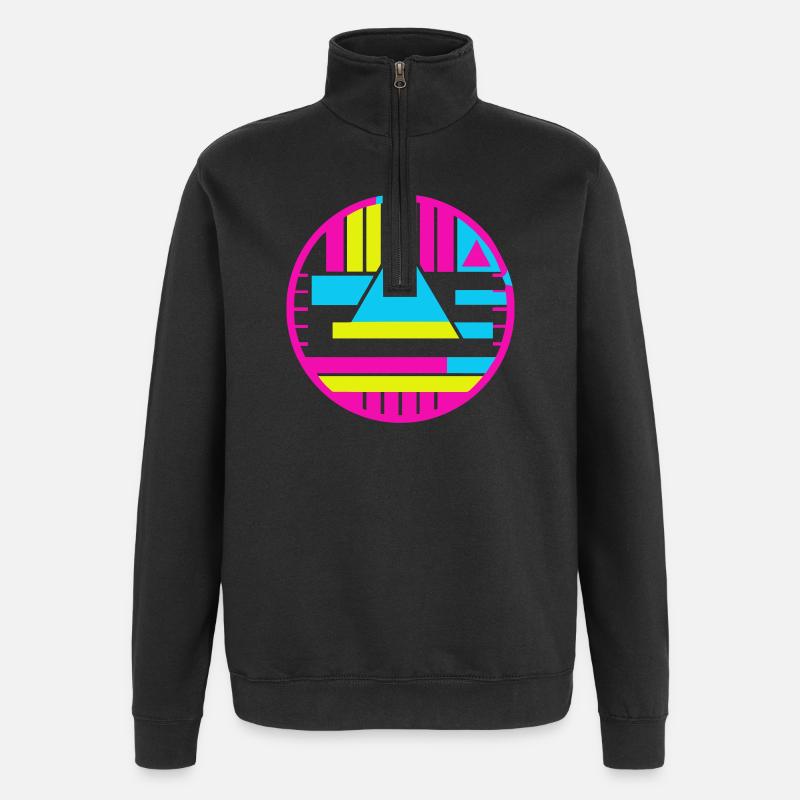 Testzeichen New Wave - Quarter-Zip-Sweatshirt - Schwarz