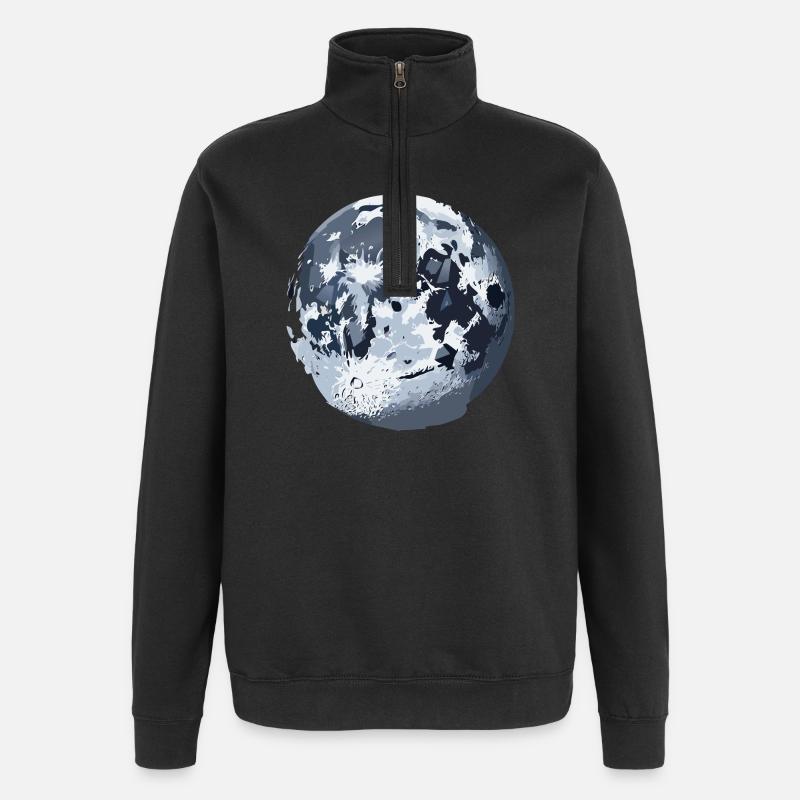 Lune - Sweat à zip 1/4 - noir