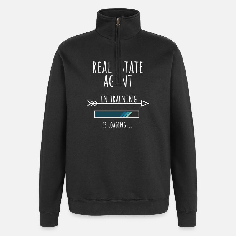 Agent immobilier Don Profession Formation - Sweat à zip 1/4 - noir