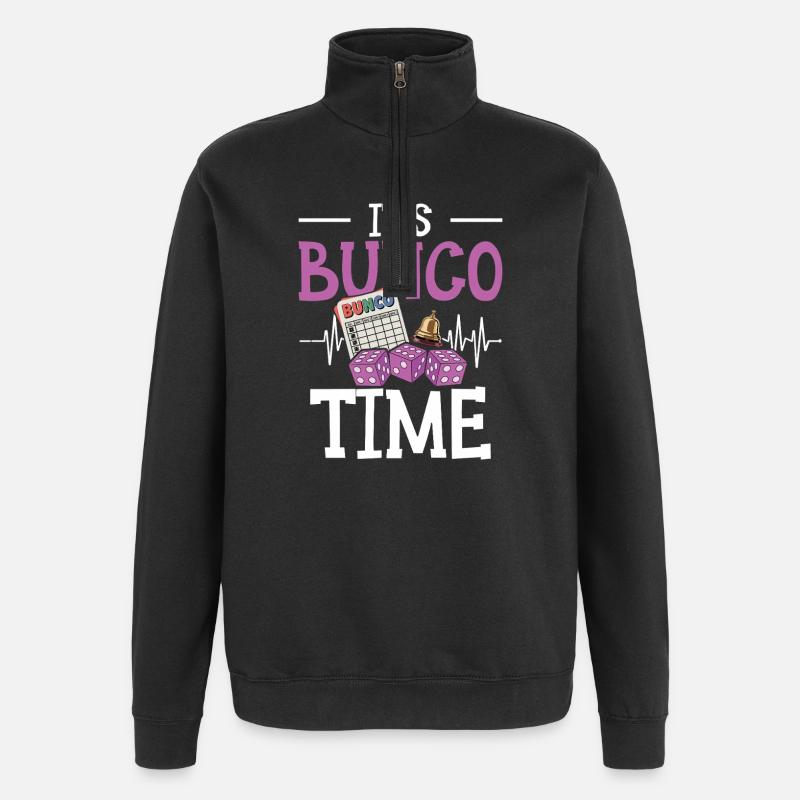 Bunco Players Play Bunco Gift - Quarter-Zip Sweatshirt - black