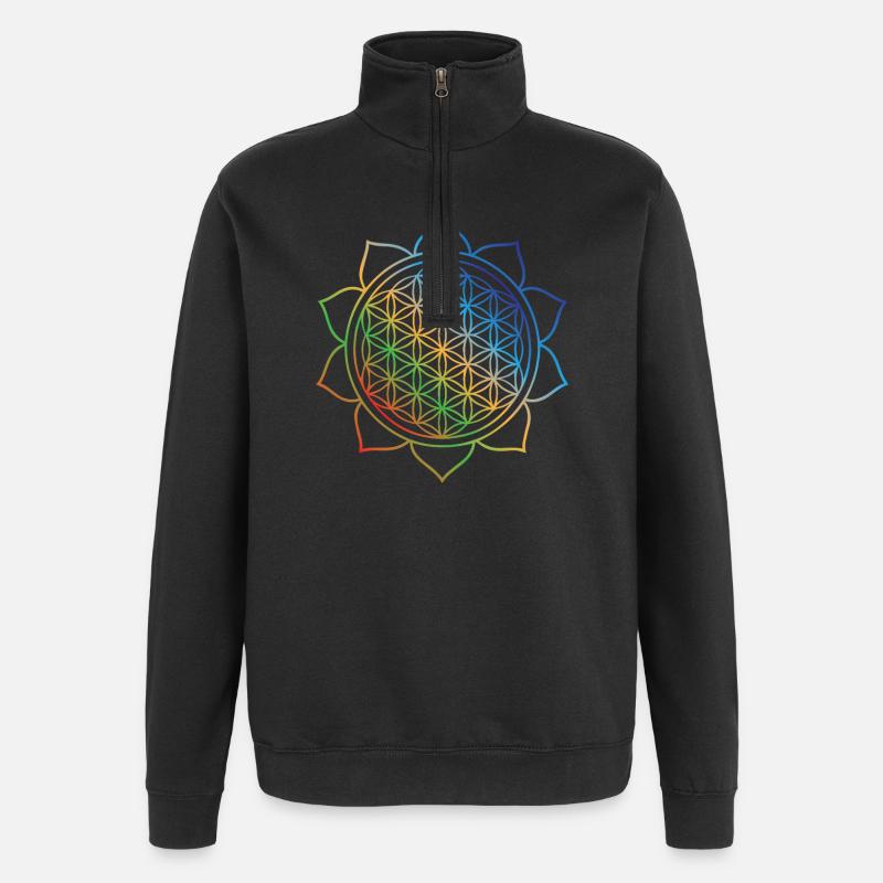 Pleine conscience Affirmation Conscience du psychologique - Sweat à zip 1/4 - noir