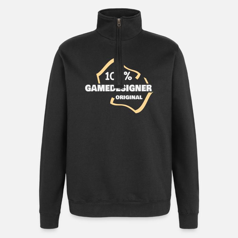 Beruf Gamedesigner - Quarter-Zip-Sweatshirt - Schwarz