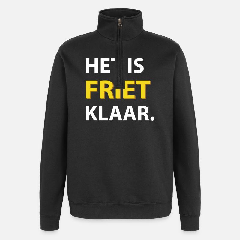 Ce sont des frites - Sweat à zip 1/4 - noir