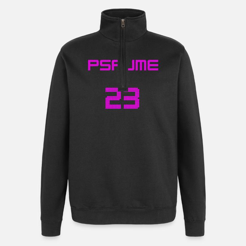 Digitales Design Digitales PSALM 23 - Quarter-Zip-Sweatshirt - Schwarz