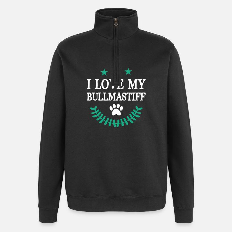 Bullmastiff - Sweat à zip 1/4 - noir