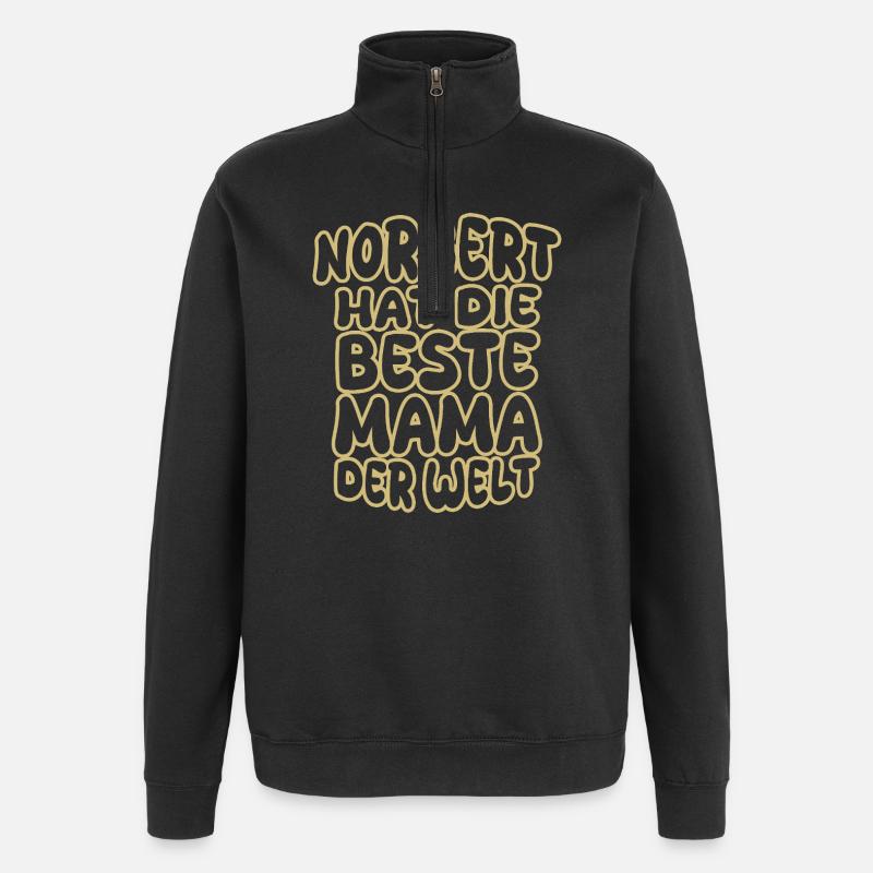 Spruch Norbert - Quarter-Zip-Sweatshirt - Schwarz