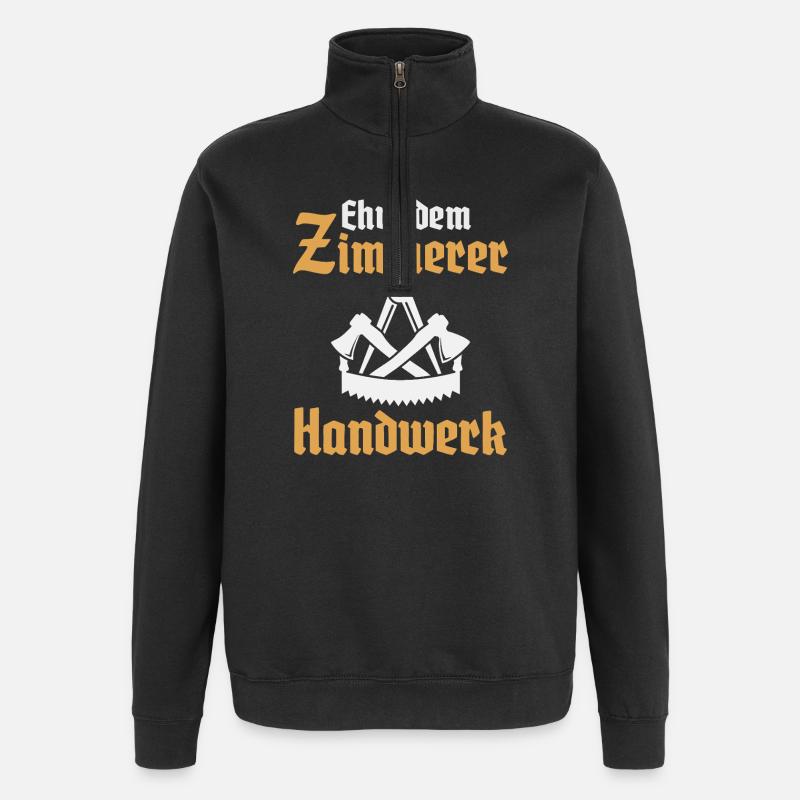 Insigne de la guilde des charpentiers - Sweat à zip 1/4 - noir