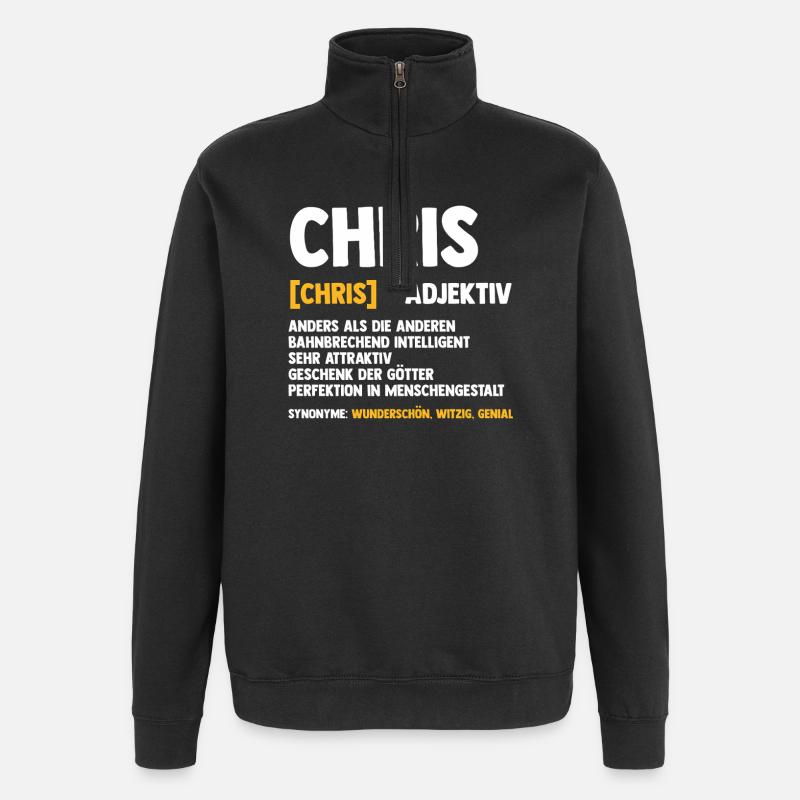 Chris Christian Christoph Christopher - Sweat à zip 1/4 - noir