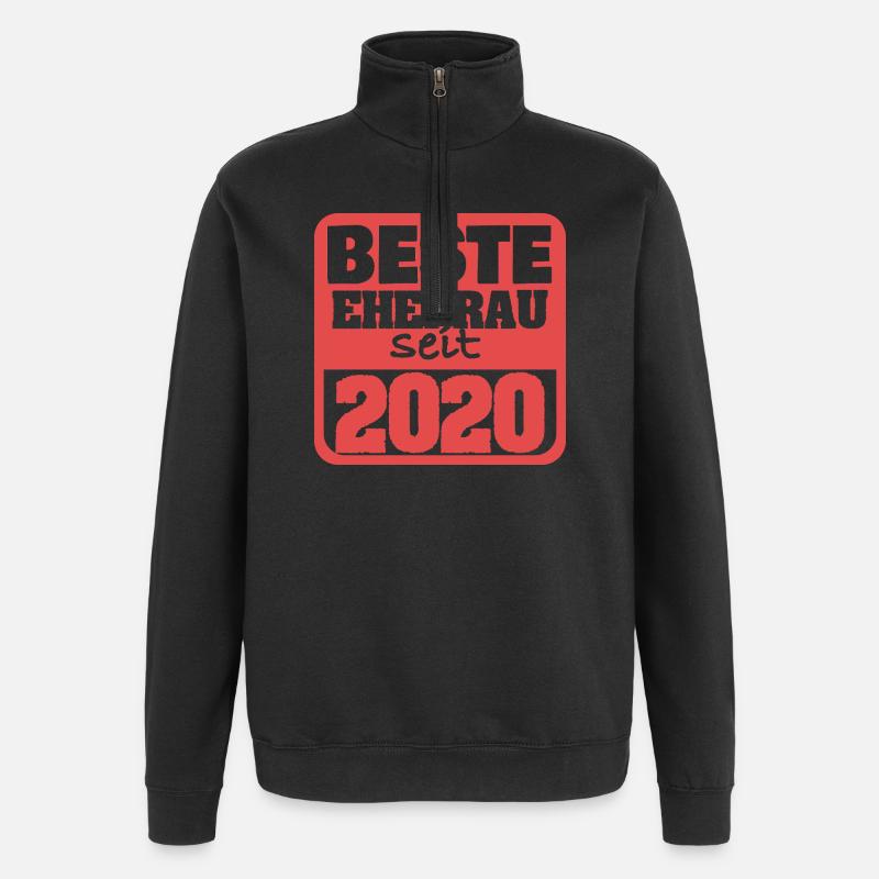 Ehe 2020 - Quarter-Zip-Sweatshirt - Schwarz