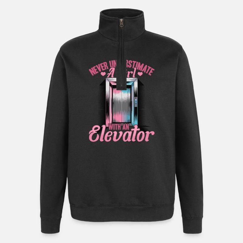 Ascenseur pour tout-petits et enfants - Sweat à zip 1/4 - noir