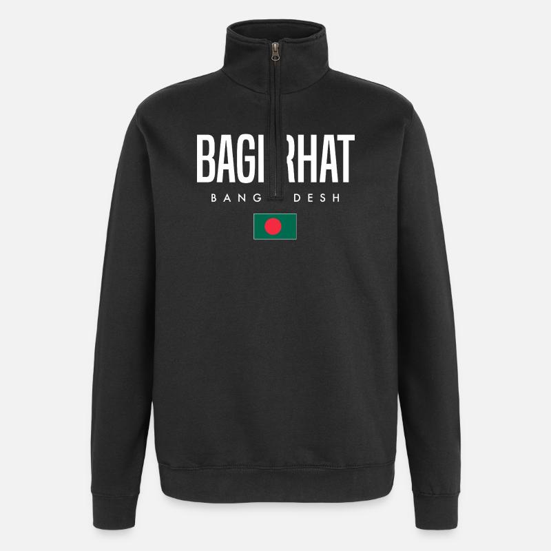 Bagerhat Bangladesch - Quarter-Zip-Sweatshirt - Schwarz