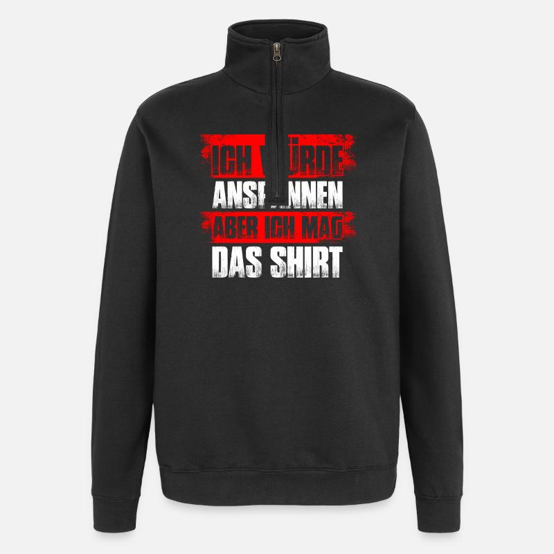 Tense Bodybuilding Bodybuilder Gym Weight Lifting - Quarter-Zip Sweatshirt - black