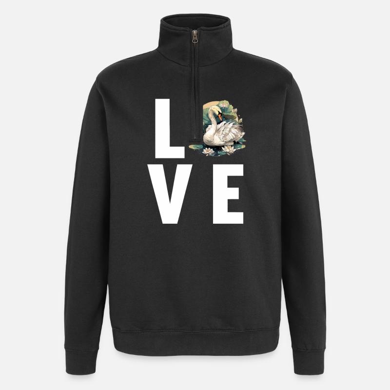 Cygnes Cygne - Sweat à zip 1/4 - noir