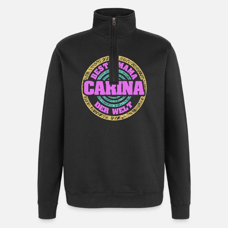 Gift for Carina - Quarter-Zip Sweatshirt - black