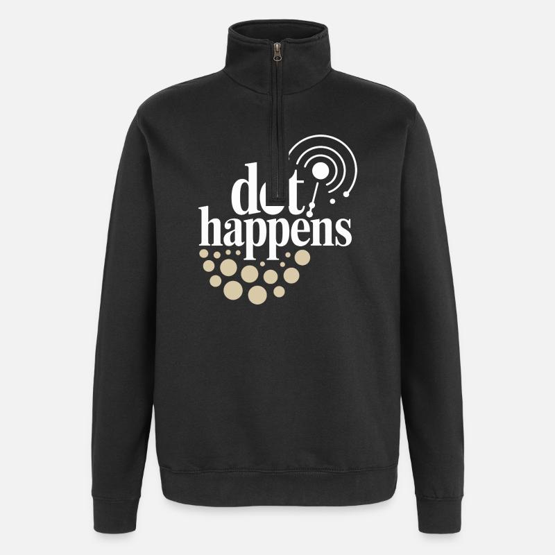 Dot Happens Morse Code Fun - Sweat à zip 1/4 - noir