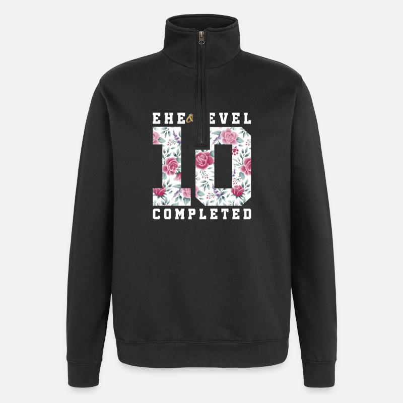 10th wedding anniversary - Quarter-Zip Sweatshirt - black