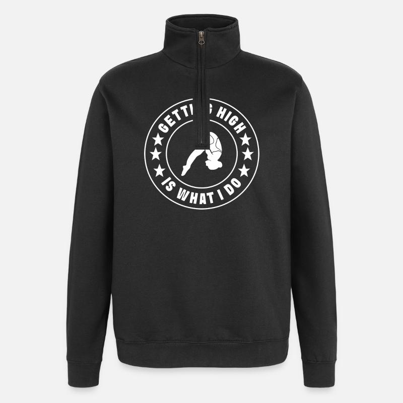 Plongeoir - Sweat à zip 1/4 - noir