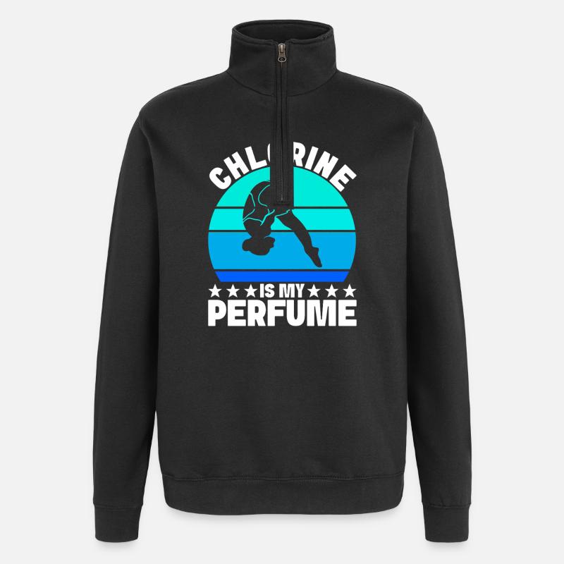 Plongeoir - Sweat à zip 1/4 - noir