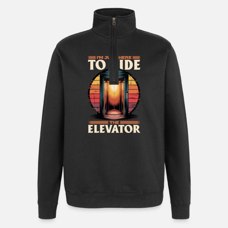 Ascenseur pour tout-petits et enfants - Sweat à zip 1/4 - noir