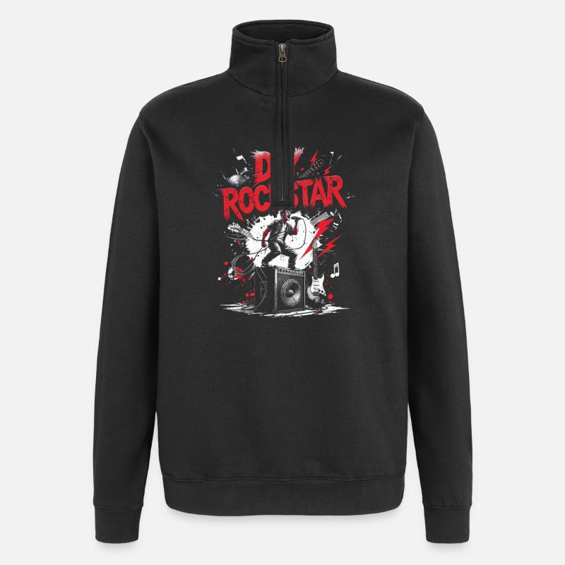 Karaoke Karaokesänger - Quarter-Zip-Sweatshirt - Schwarz