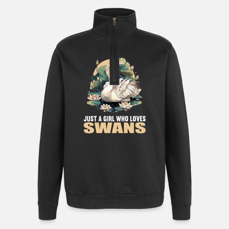 Cygnes Cygne - Sweat à zip 1/4 - noir