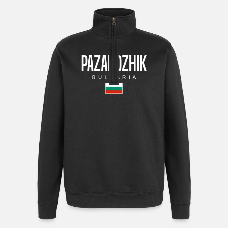 Pazardzhik Bulgarien - Quarter-Zip-Sweatshirt - Schwarz