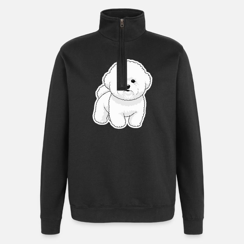 Bichon Mignon - Quarter-Zip Sweatshirt - black
