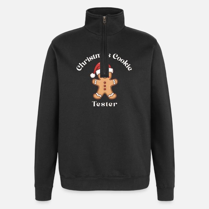 Lebkuchenmann – Christmas Cookie Tester - Quarter-Zip-Sweatshirt - Schwarz