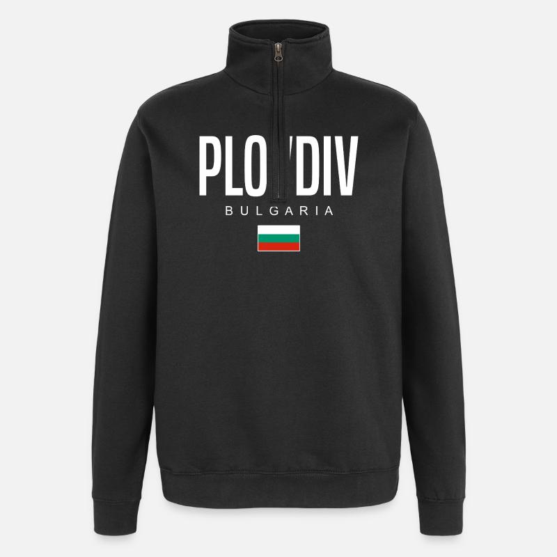 Plovdiv Bulgarien - Quarter-Zip-Sweatshirt - Schwarz