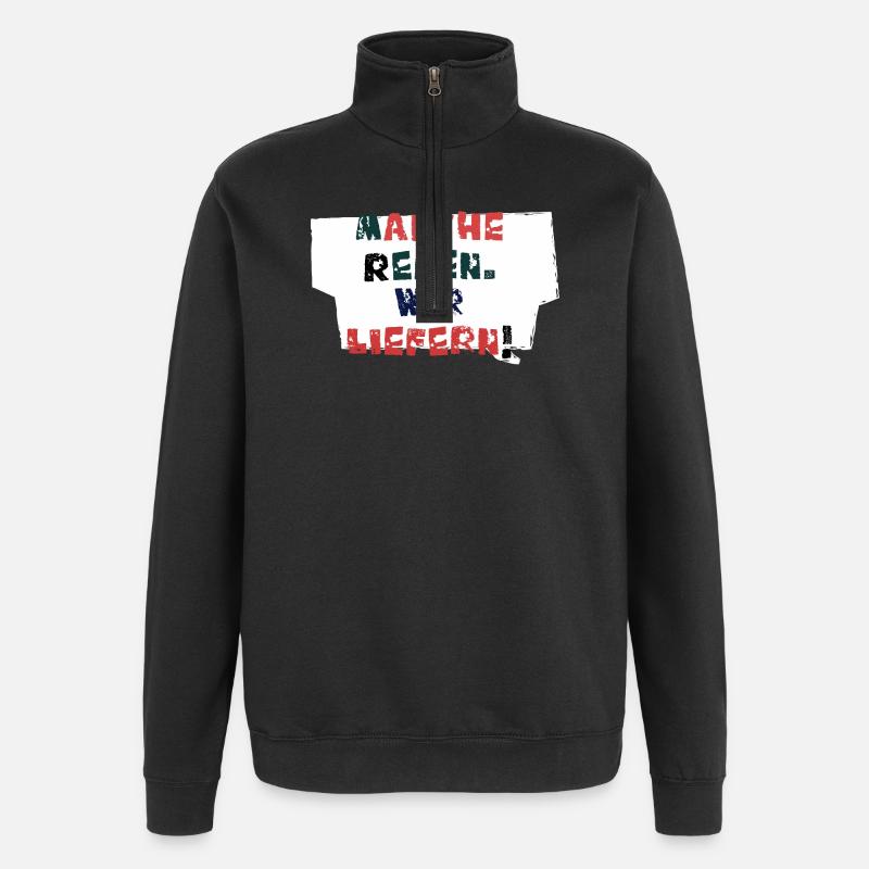 Talk &amp; Act! - Quarter-Zip Sweatshirt - black