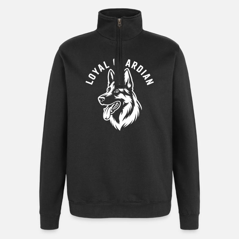 Loyal Guardian Deutscher Schäferhund - Quarter-Zip-Sweatshirt - Schwarz
