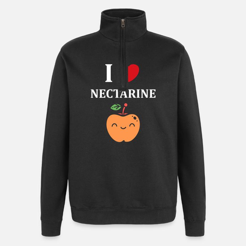 Vêtement avec motif Citronnerie Nectarine - Sweat à zip 1/4 - noir