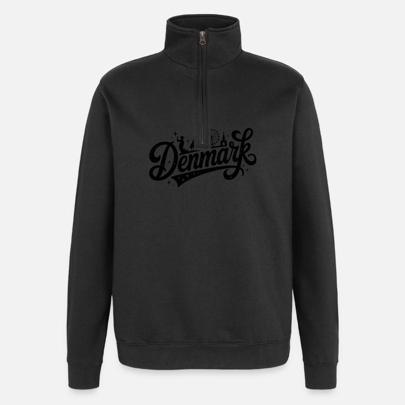 Dänemark - Souvenir-Design - Quarter-Zip-Sweatshirt - Schwarz