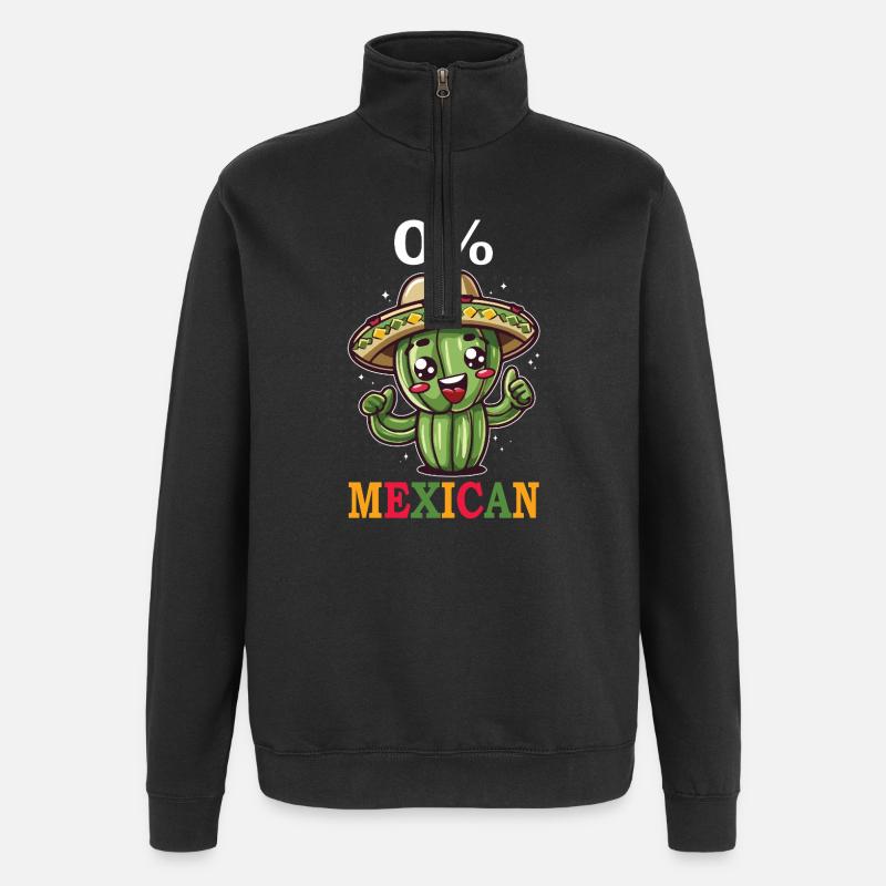 0% Mexican Cinco De Mayo Fiesta - Quarter-Zip-Sweatshirt - Schwarz