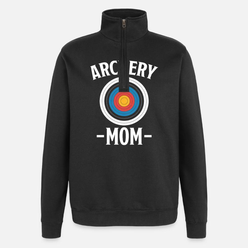 Bogenschießen Spruch Mutter Bogenschießen Geschenk - Quarter-Zip-Sweatshirt - Schwarz