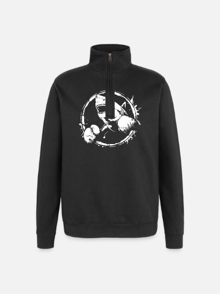 Shark Boxer Boxing MMA - Quarter-Zip Sweatshirt - black