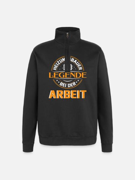 Heating Engineer Heating Construction Plumber Plumber - Quarter-Zip Sweatshirt - black