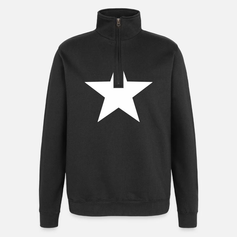 Stern - Quarter-Zip-Sweatshirt - Schwarz