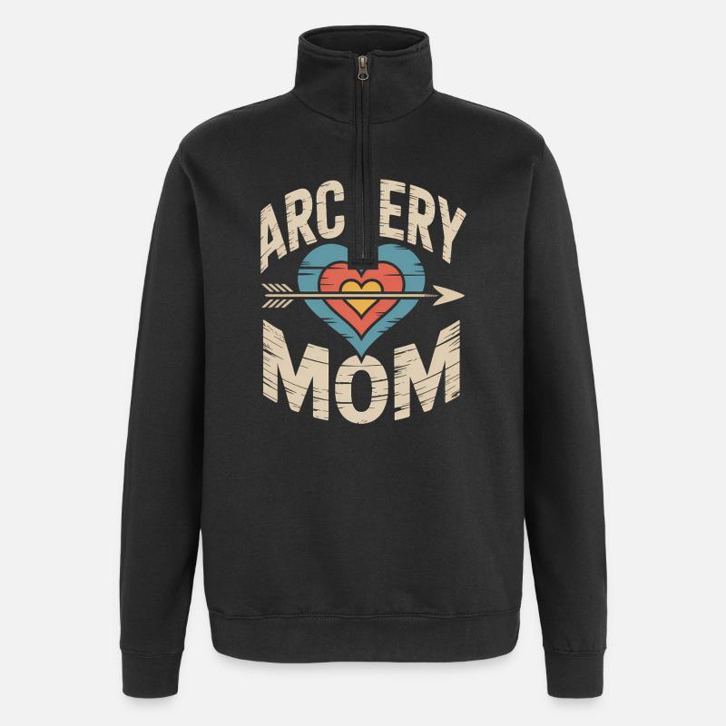 Archery Saying Mother Archery Gift - Quarter-Zip Sweatshirt - black
