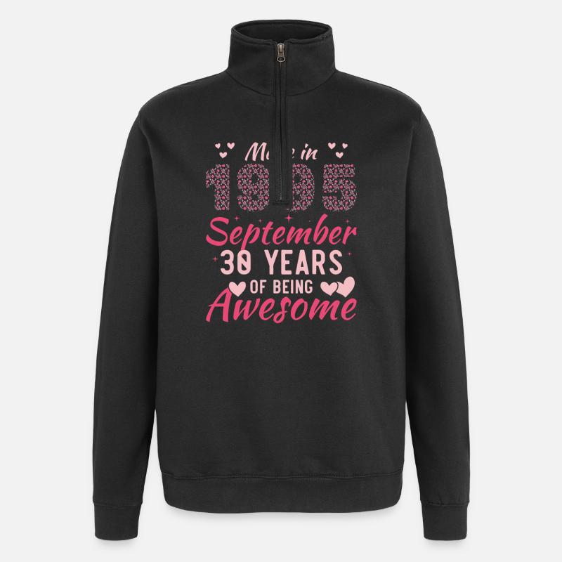 September 1995 Women's 30th Anniversary - Quarter-Zip Sweatshirt - black