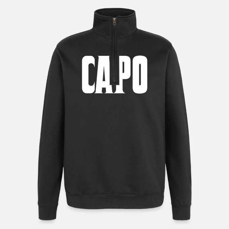 Capo - Sweat à zip 1/4 - noir