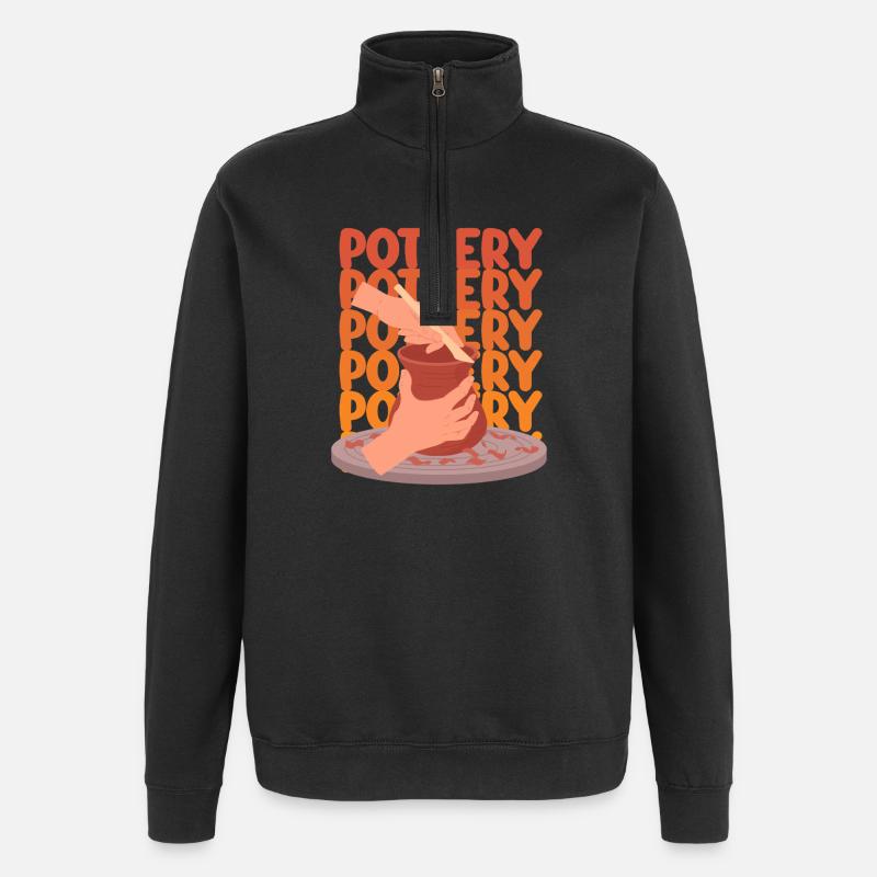 Pottery Passion For Creative Hands - Quarter-Zip Sweatshirt - black