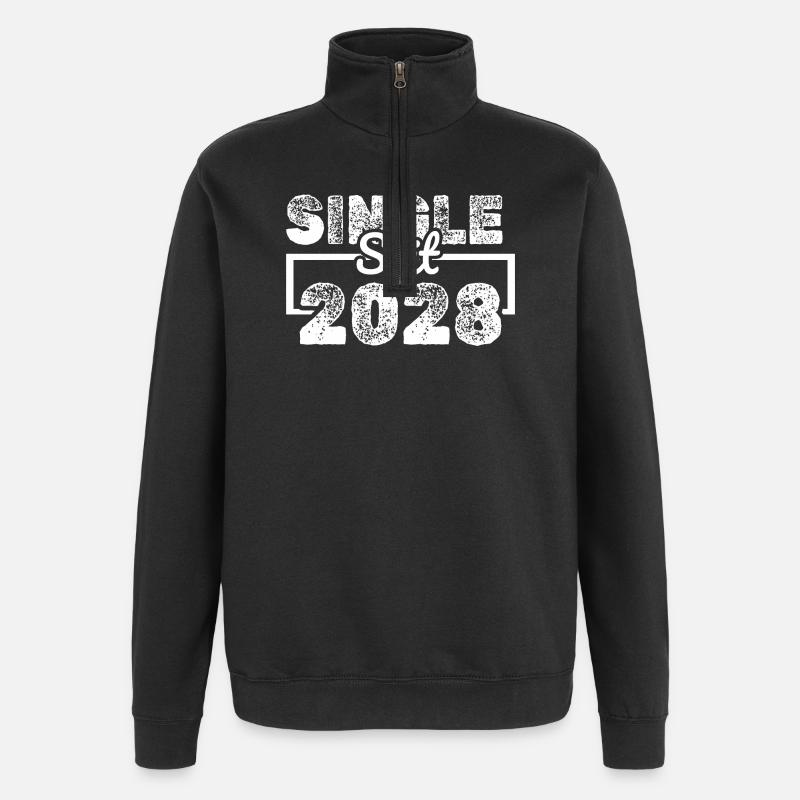 2028 - Sweat à zip 1/4 - noir