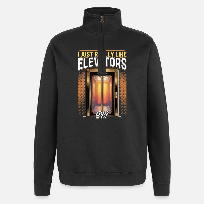 Ascenseur pour tout-petits et enfants - Sweat à zip 1/4 - noir
