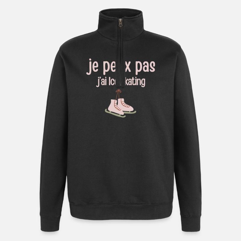 je peux pas j’ai Skating - Sweat à zip 1/4 - noir