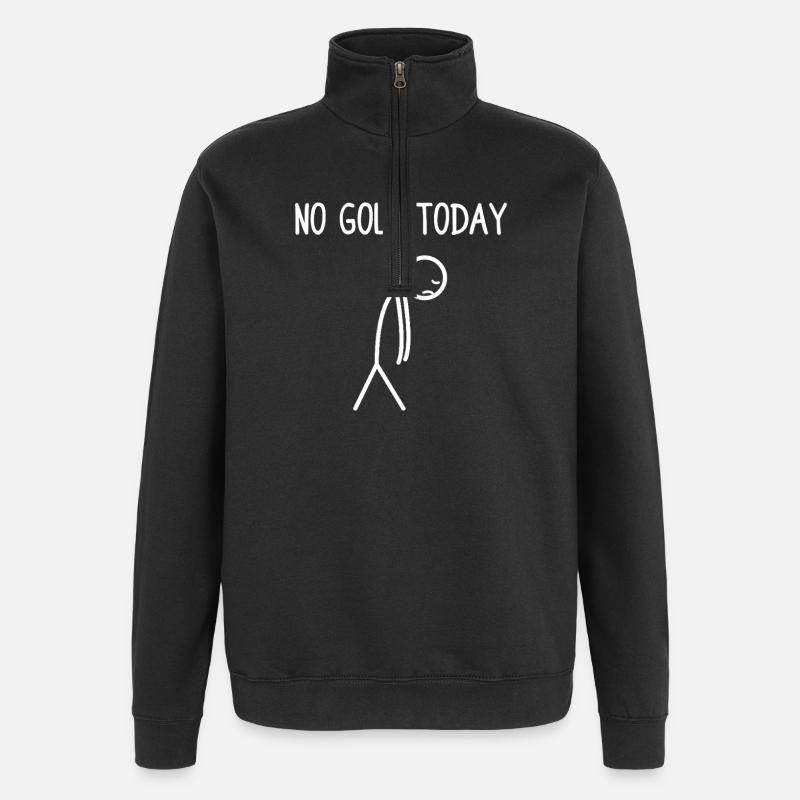 No golf today Golfer Golf Golfen - Quarter-Zip-Sweatshirt - Schwarz